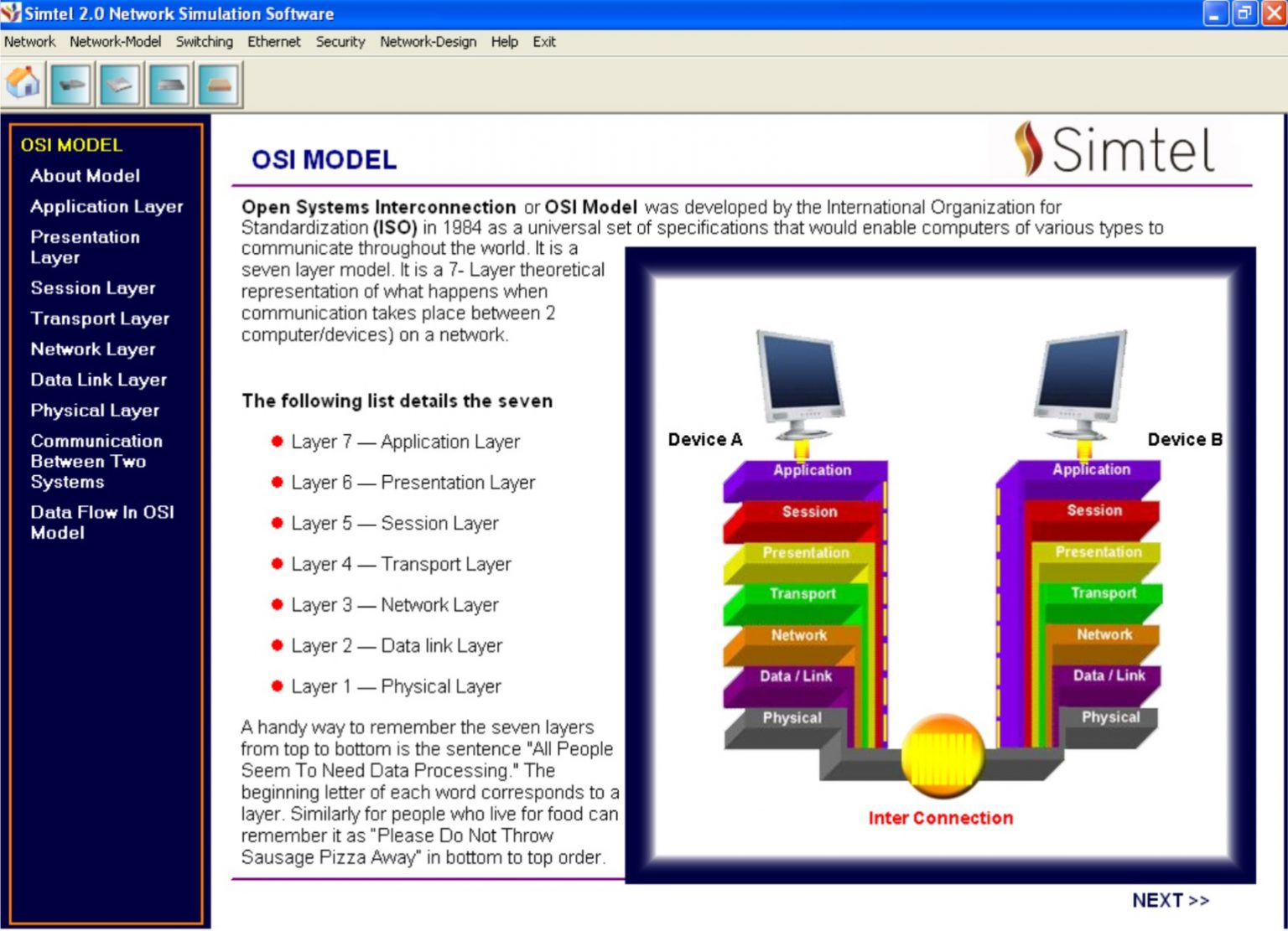 Simtel NetSys and Broadban Communication Learning Software