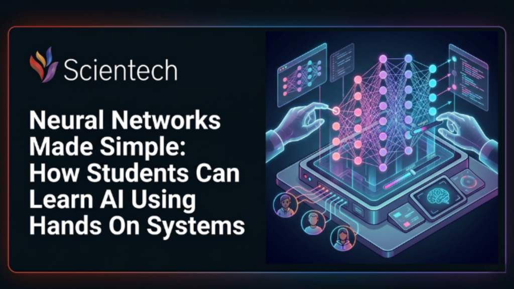 Scientech AI neural network learning system for hands-on student training and education